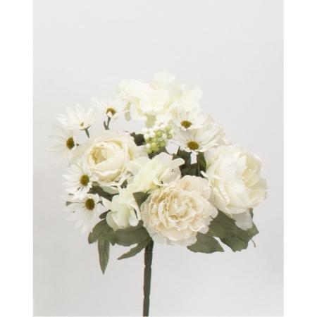 特価◎【造花】ビダヤコム/ミックスローズブッシュ クリーム/V23128-037C