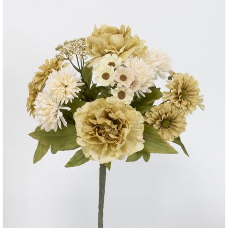 特価◎【造花】ビダヤコム/ミックスフルールブッシュ ベージュ/V24178-013BEIGE