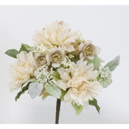 特価◎【造花】ビダヤコム/ダリアフルールブッシュ ベージュ/V24204-013BEIGE