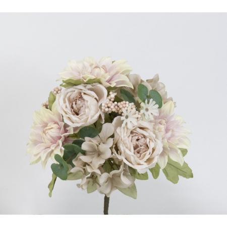 特価◎【造花】ビダヤコム/ソフトミックスブッシュ クリーム/V24205-037C