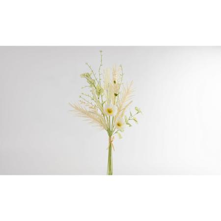 特価◎【造花】ビダヤコム/ファインポピーブーケ ホワイト/V25151-001W