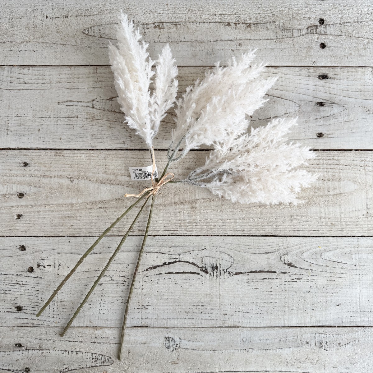 即日★【造花】ビダヤコム/パンパスの束(3本/束) クリーム/V25119-037C