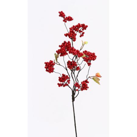 特価◎【造花】ビダヤコム/ツイッグベリースプレー レッド/V23127-003R