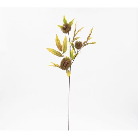 特価◎【造花】ビダヤコム/いが栗ブランチ ブラウン/V23121-008BR