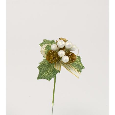 特価◎【造花】ビダヤコム/クリスマスベリーピック ホワイト/V25133-001W