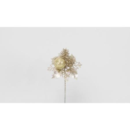 特価◎【造花】ビダヤコム/シャインボールホーリーピック シャンパン/V24190-138CHAM