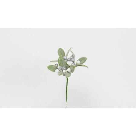特価◎【造花】ビダヤコム/ミスルトゥピック ホワイト/V24219-001W