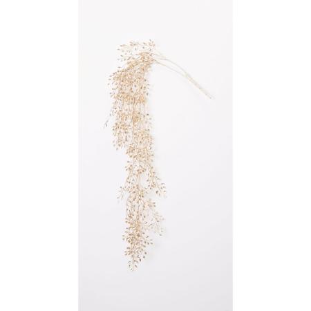 特価◎【造花】ビダヤコム/メタリックリーフバイン プラチナ/V23173-074PLATI