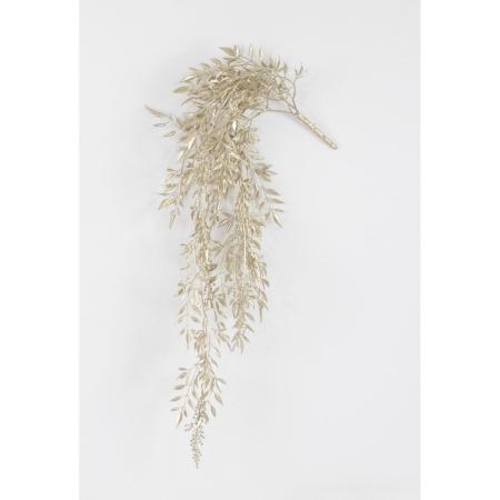 特価◎【造花】ビダヤコム/メタリックリーフベリーバイン シャンパン/V24244-138CHAM