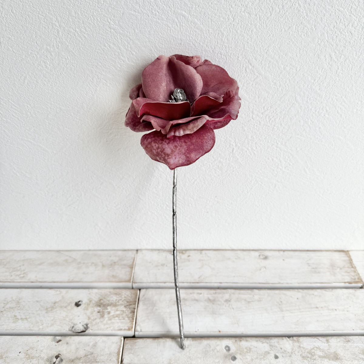 即日★【造花】ビダヤコム/メルティローズピック バーガンディ/V22168-007BUR