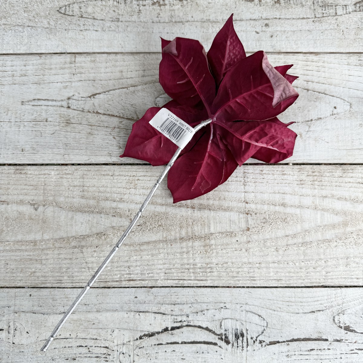 アウトレット◎即日★【造花】ビダヤコム/メルティポインセチアピック バーガンディ/V22169-007BUR