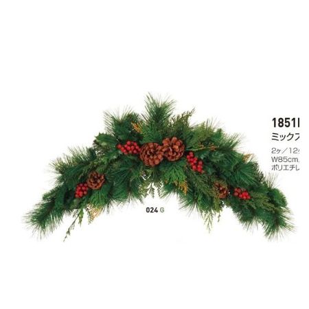 特価◎【造花】ビダヤコム/ミックスパインスワッグ グリーン/1851D-024G