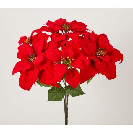 特価◎【造花】ビダヤコム/ベルベットポインセチア×5 レッド/2034D-003R
