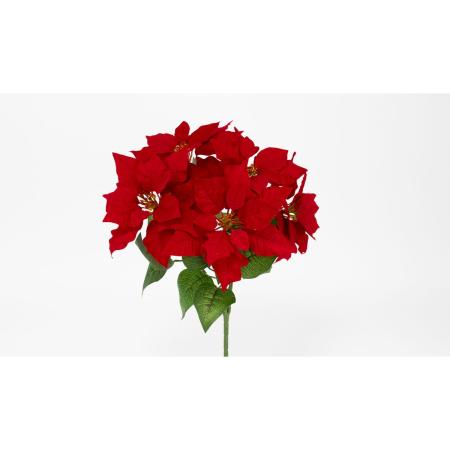 特価◎【造花】ビダヤコム/ポインセチアブッシュX5 レッド/V25124-003R