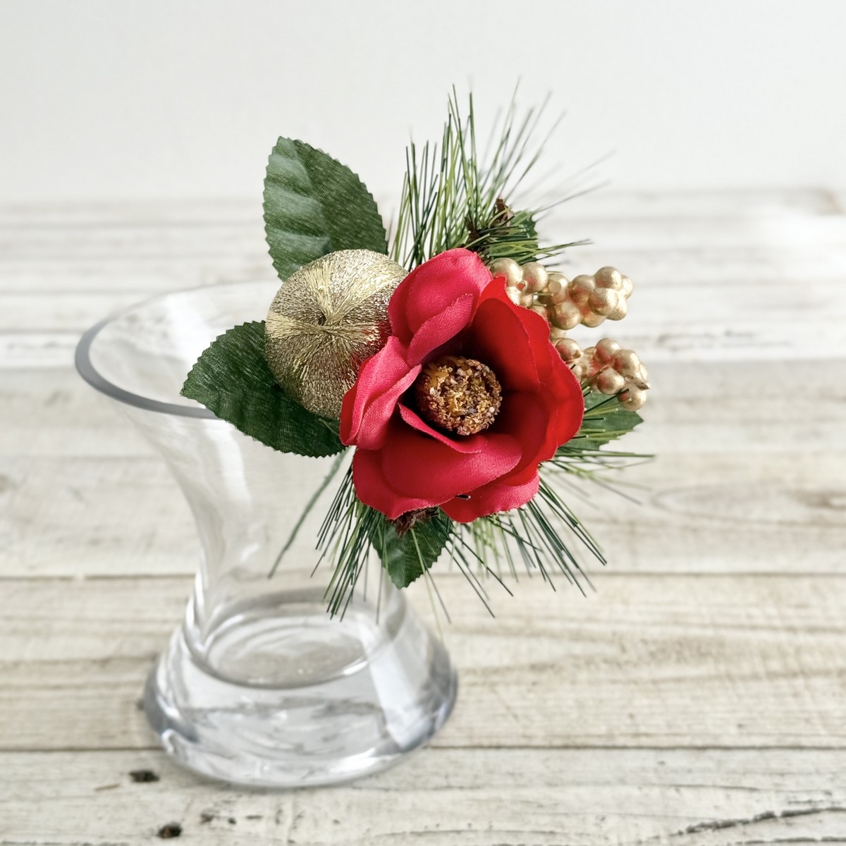 即日★【造花】ビダヤコム/正月椿ピック レッド/V24198-003R