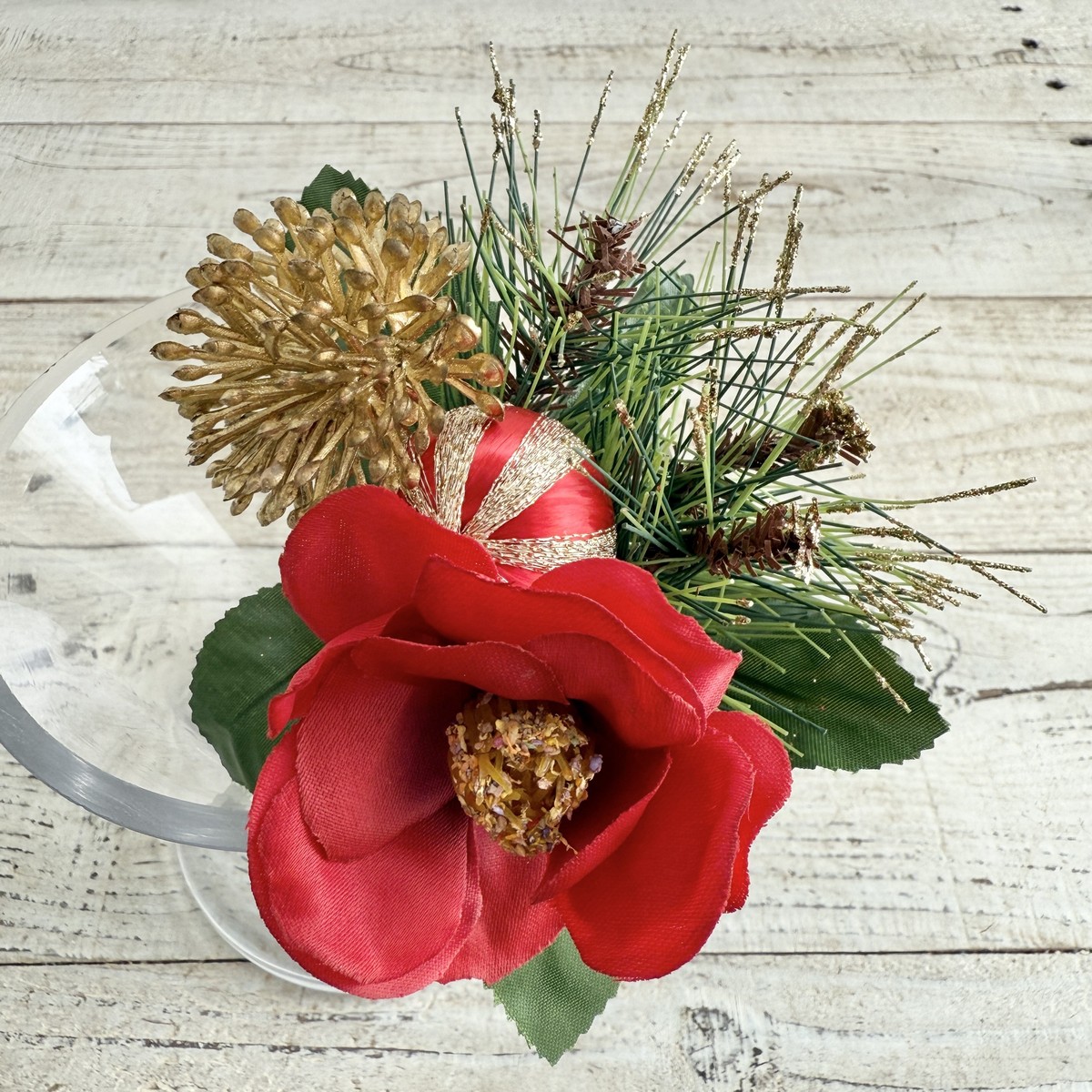 即日★【造花】ビダヤコム/万福椿ピック レッド/V25175-003R