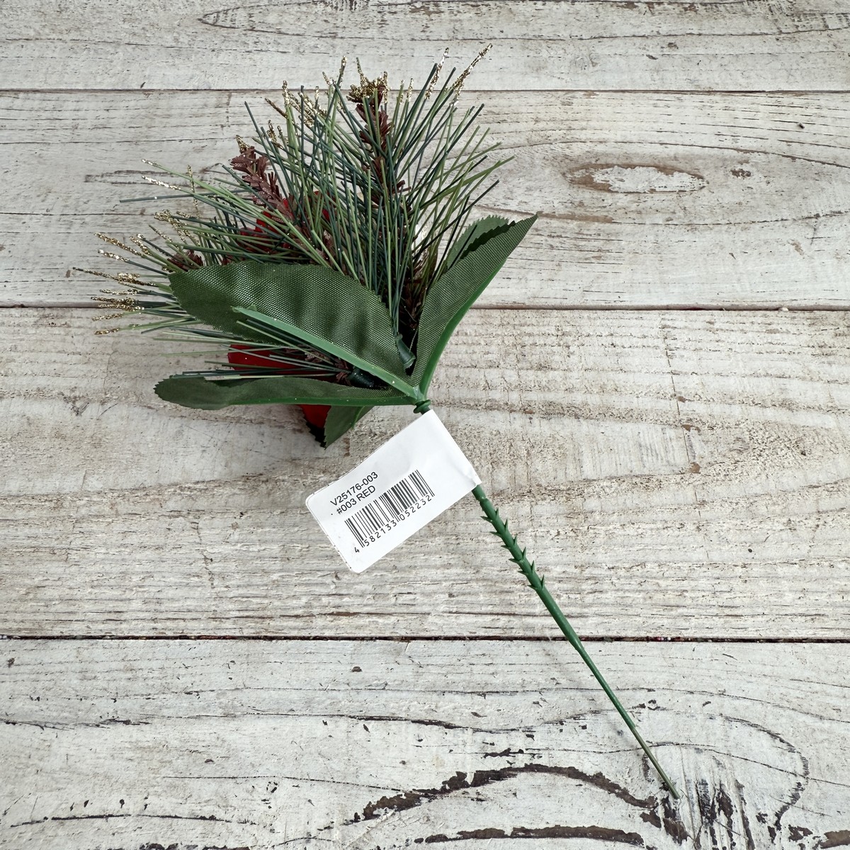 即日★【造花】ビダヤコム/賀正椿ピック レッド/V25176-003R