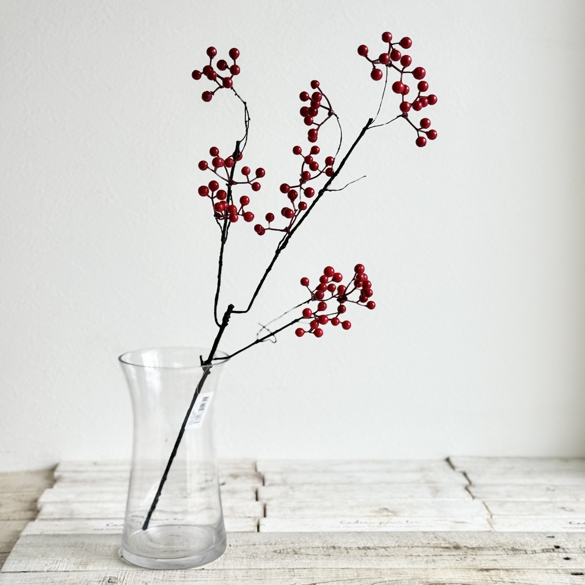 即日★【造花】ビダヤコム/レッドベリーツイッグ レッド/V25147-003R