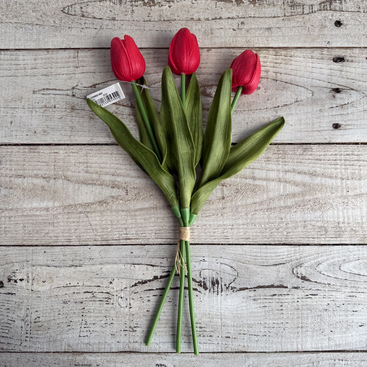 即日★【造花】ビダヤコム/ミニチューリップバンドル(3本/束) レッド/V25052-003R