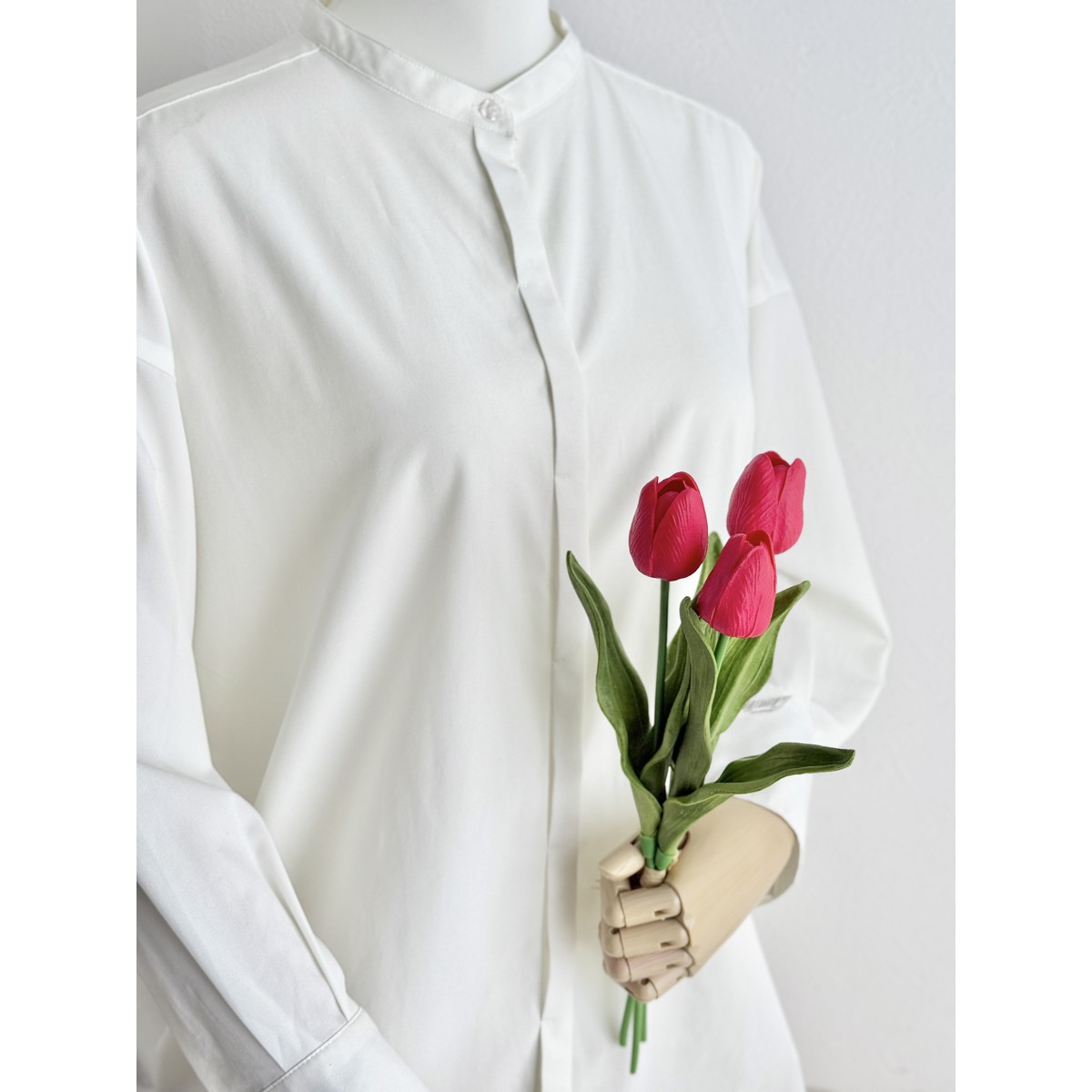 即日★【造花】ビダヤコム/ミニチューリップバンドル(3本/束) レッド/V25052-003R