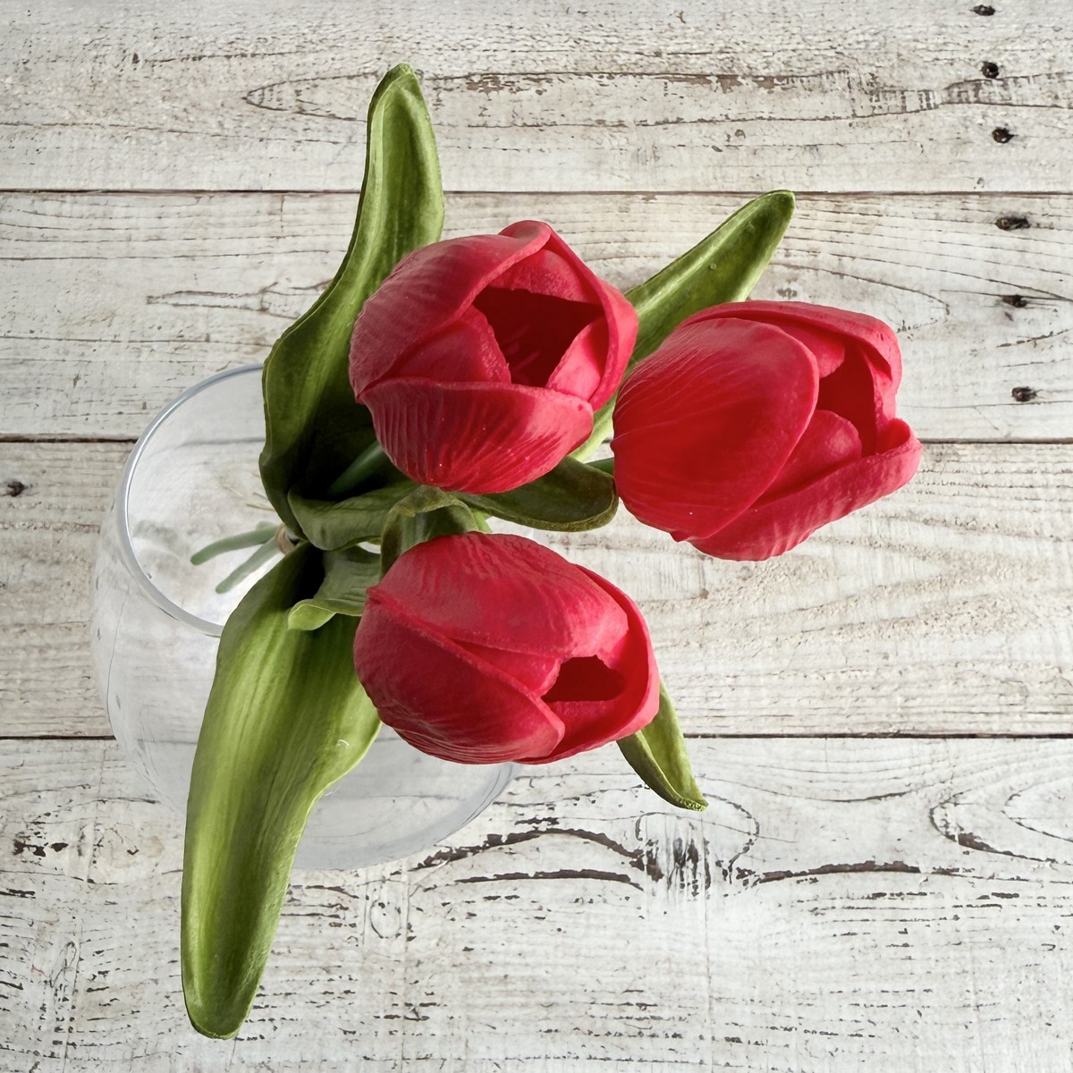 即日★【造花】ビダヤコム/ミニチューリップバンドル(3本/束) レッド/V25052-003R