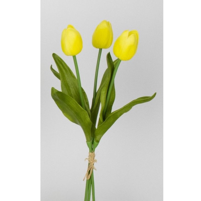 【造花】ビダヤコム/ミニチューリップバンドル(3本/束) イエロー/V25052-004Y