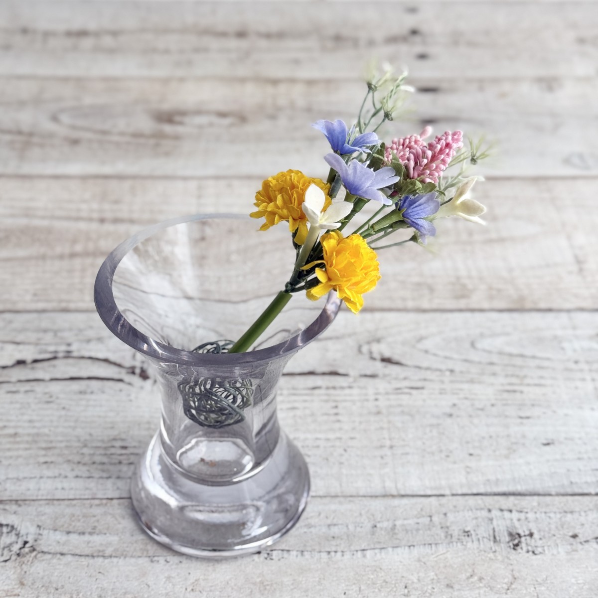 即日★【造花】ビダヤコム/ミニポンポンアレンジ イエロー/FD4224-004Y