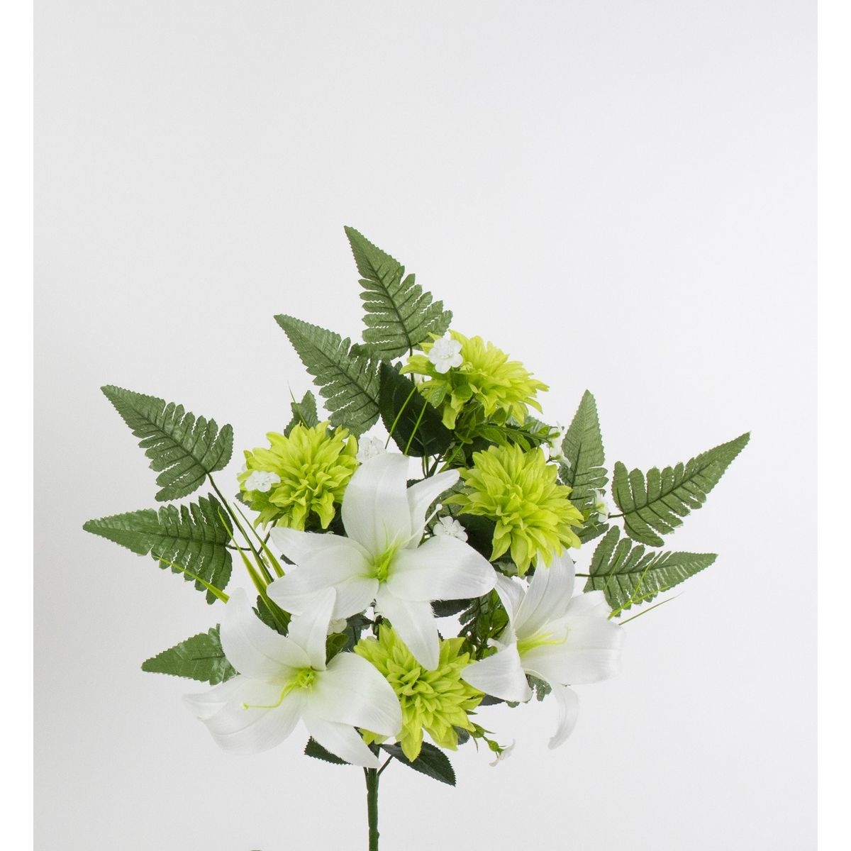 【造花】ビダヤコム/仏花ブッシュ グリーン/V26073-024G