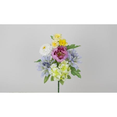 【造花】ビダヤコム/仏花ブッシュ ブルー/グリーン/V26088-091B/G