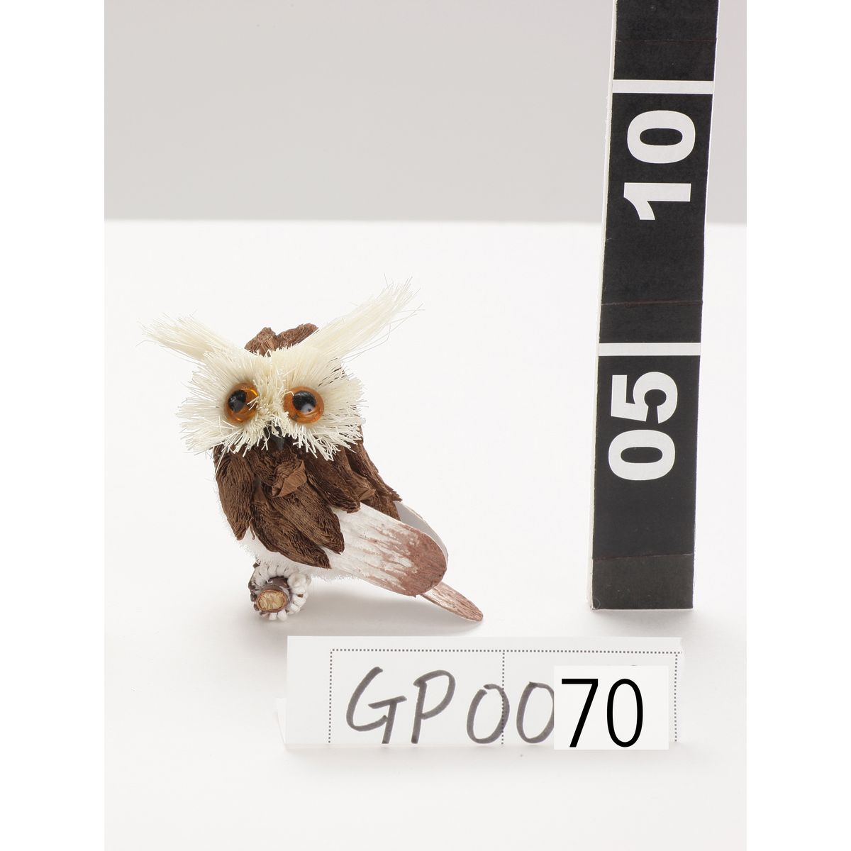 ビダヤコム/ミニふくろう(兄) ホワイト/ブラウン/GP0070-270W/BR