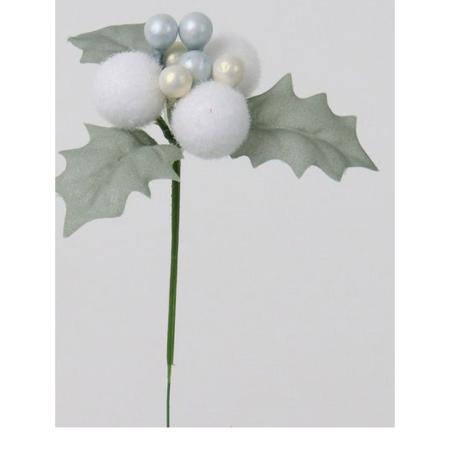 特価◎【造花】ビダヤコム/スノーボールピック SIL シルバー/V26100-019