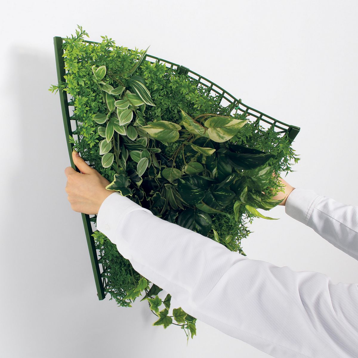 【直送】【人工観葉植物】ベルク/マグネットグリーン(マットパネル)/GR1247 ※返品・代引・キャンセル不可・個人宅配送不可