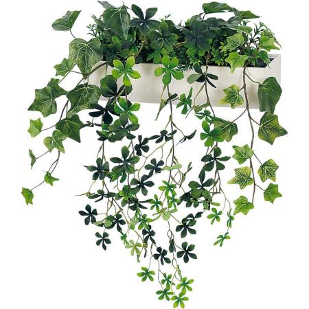 【直送】【人工観葉植物】ベルク/マグネットグリーン(ポット) 白/GR4490 ※返品・代引・キャンセル不可・個人宅配送不可