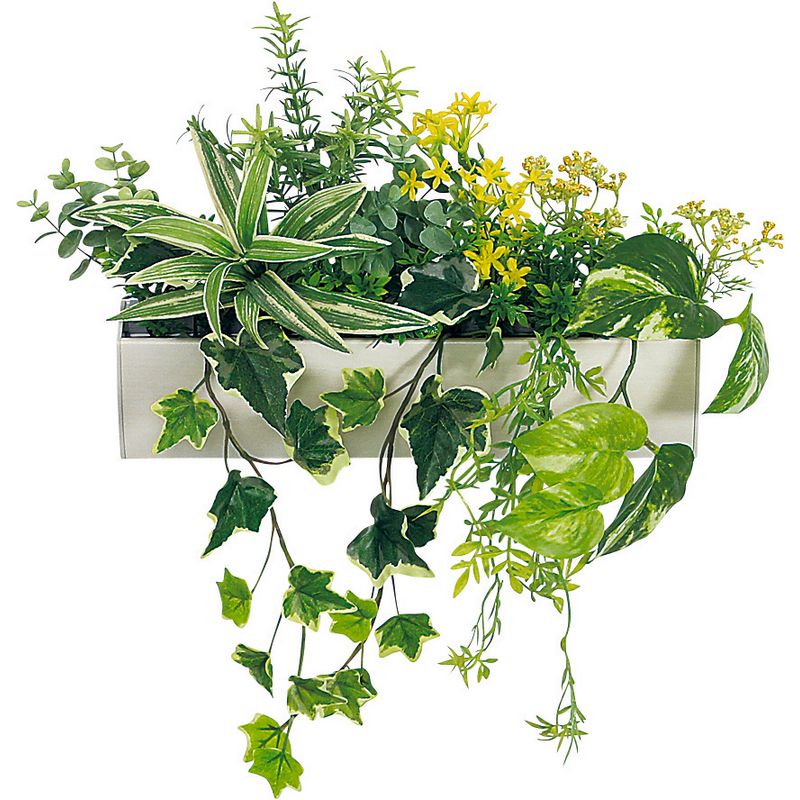 【直送】【人工観葉植物】ベルク/マグネットグリーン(ポット) 白/GR4491 ※返品・代引・キャンセル不可・個人宅配送不可