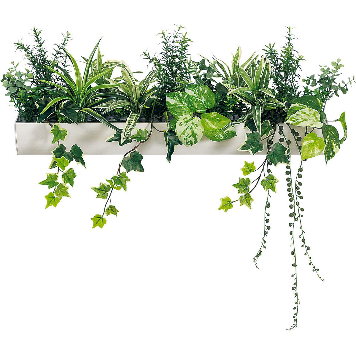 【直送】【人工観葉植物】ベルク/マグネットグリーン(ポット) 白/GR4496 ※返品・代引・キャンセル不可・個人宅配送不可