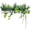 【直送】【人工観葉植物】ベルク/マグネットグリーン(ポット) 白/GR4496 ※返品・代引・キャンセル不可・個人宅配送不可