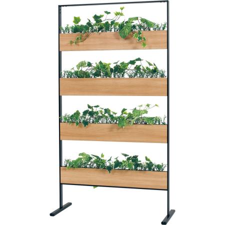 【直送】【人工観葉植物】ベルク/パネルパーテーション 黒/GR2003 ※返品・代引・キャンセル不可・個人宅配送不可