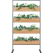 【直送】【人工観葉植物】ベルク/パネルパーテーション 黒/GR2003 ※返品・代引・キャンセル不可・個人宅配送不可