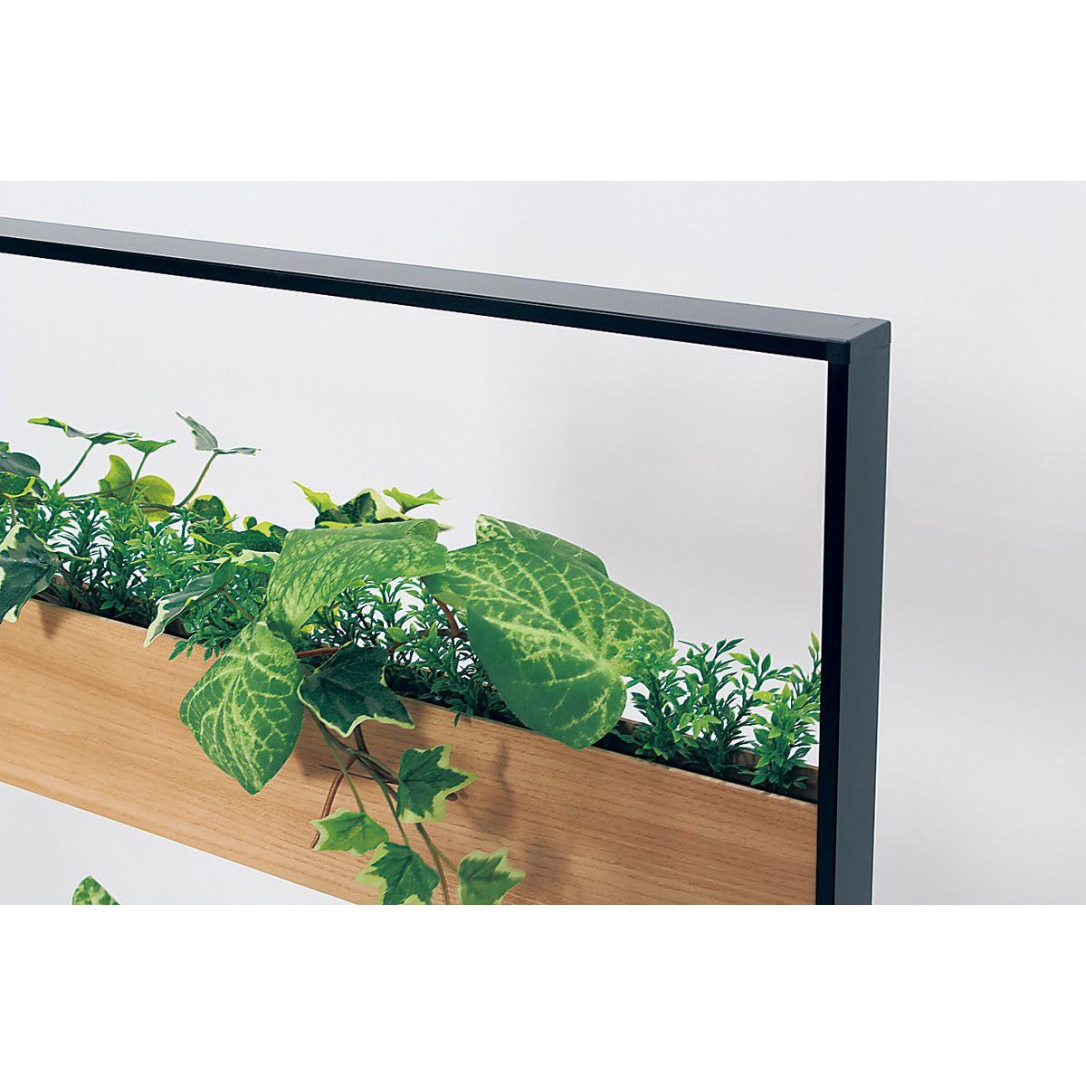 【直送】【人工観葉植物】ベルク/パネルパーテーション 黒/GR2003 ※返品・代引・キャンセル不可・個人宅配送不可