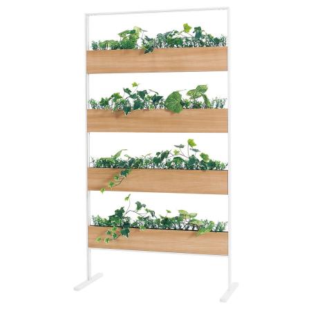 【直送】【人工観葉植物】ベルク/パネルパーテーション 白/GR2004 ※返品・代引・キャンセル不可・個人宅配送不可
