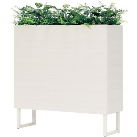 【直送】【人工観葉植物】ベルク/BOXプランター 白/GR2011 ※返品・代引・キャンセル不可・個人宅配送不可