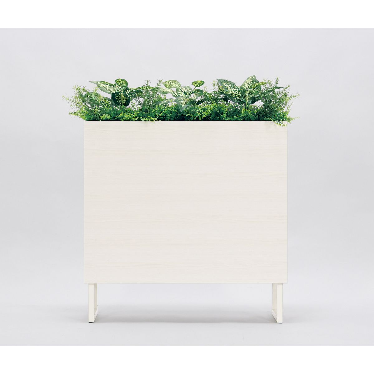 【直送】【人工観葉植物】ベルク/BOXプランター 白/GR2011 ※返品・代引・キャンセル不可・個人宅配送不可
