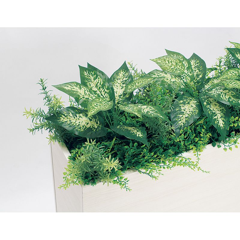 【直送】【人工観葉植物】ベルク/BOXプランター 白/GR2011 ※返品・代引・キャンセル不可・個人宅配送不可