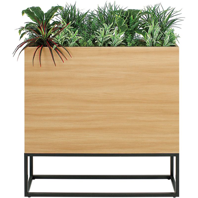 【直送】【人工観葉植物】ベルク/BOXプランター ナチュラル/GR2276 ※返品・代引・キャンセル不可・個人宅配送不可