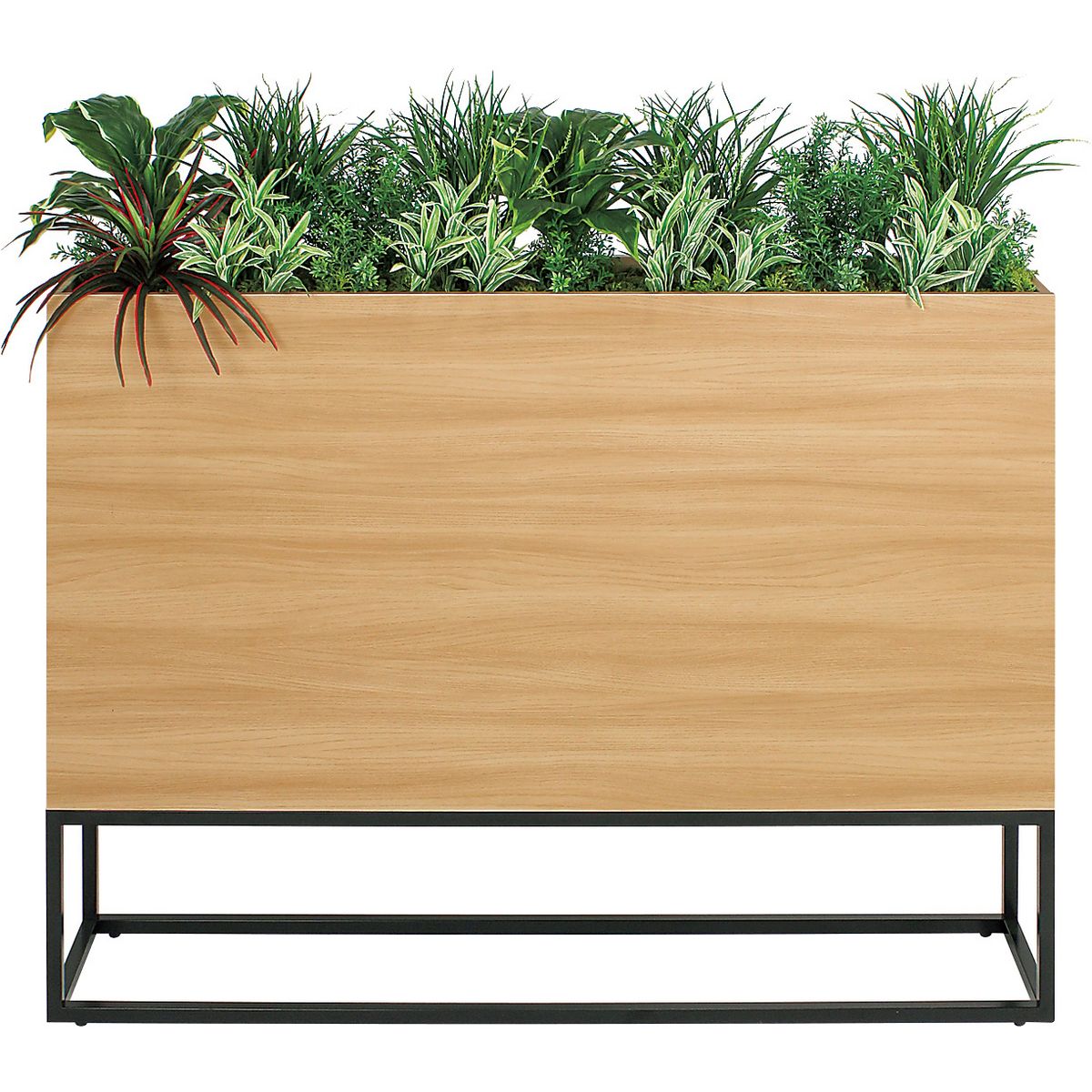 【直送】【人工観葉植物】ベルク/BOXプランター ナチュラル/GR2277 ※返品・代引・キャンセル不可・個人宅配送不可