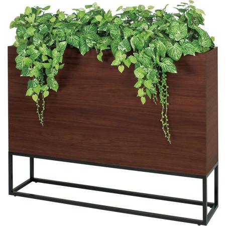 【直送】【人工観葉植物】ベルク/BOXプランター セピア/GR2279 ※返品・代引・キャンセル不可・個人宅配送不可