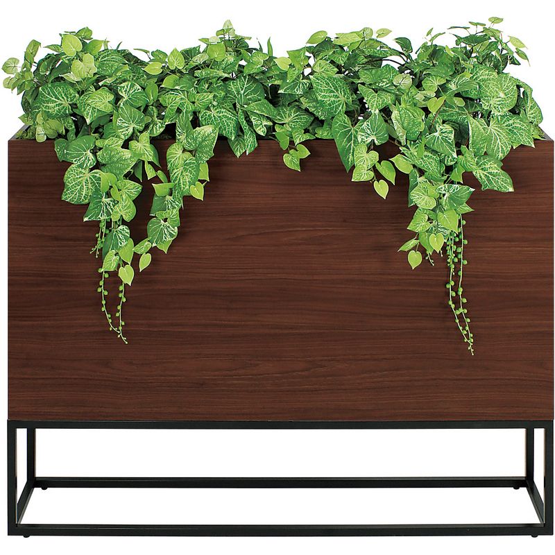 【直送】【人工観葉植物】ベルク/BOXプランター セピア/GR2279 ※返品・代引・キャンセル不可・個人宅配送不可