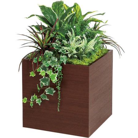 【直送】【人工観葉植物】ベルク/スタッキングプランター セピア/GR2551 ※返品・代引・キャンセル不可・個人宅配送不可