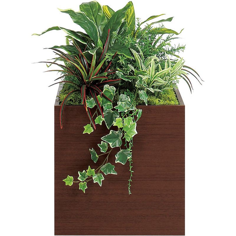 【直送】【人工観葉植物】ベルク/スタッキングプランター セピア/GR2551 ※返品・代引・キャンセル不可・個人宅配送不可