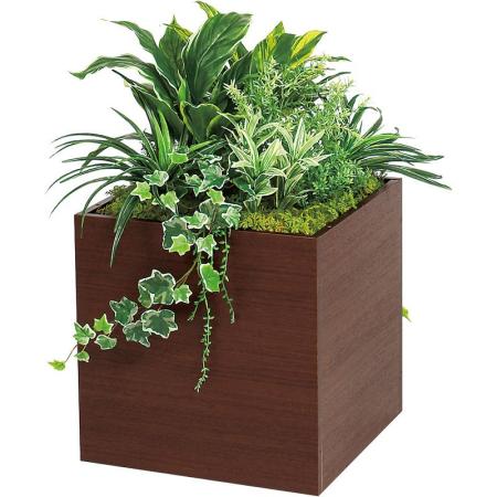 【直送】【人工観葉植物】ベルク/スタッキングプランター セピア/GR2552 ※返品・代引・キャンセル不可・個人宅配送不可